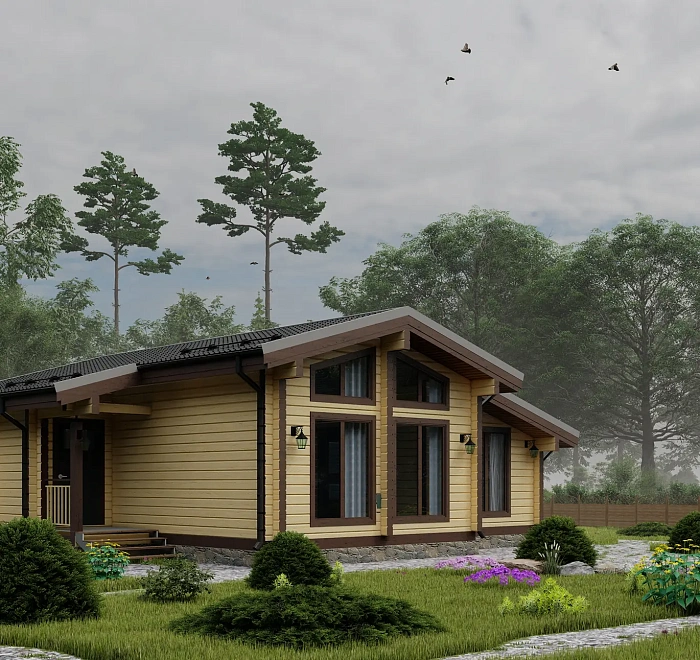 Дом из бруса «‎Лесной»