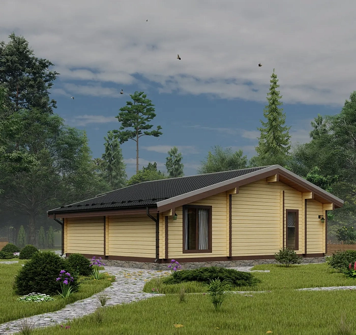 Дом из бруса «‎Лесной»