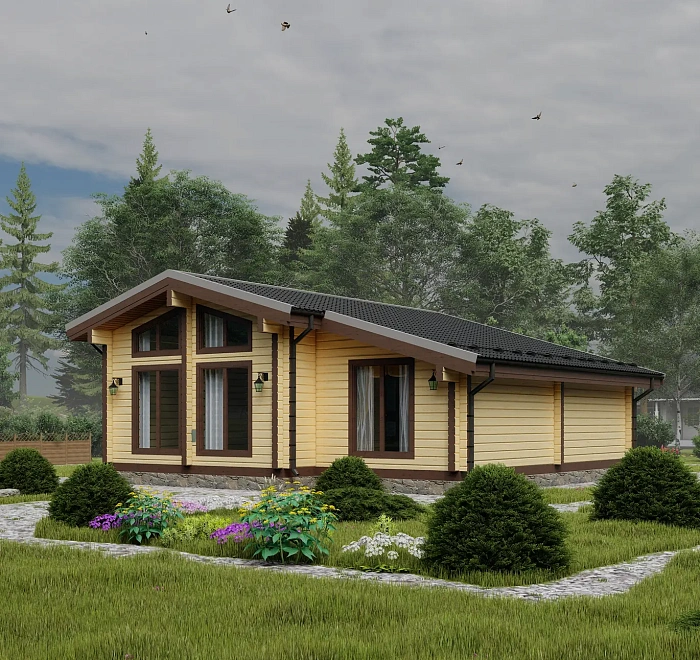 Дом из бруса «‎Лесной»